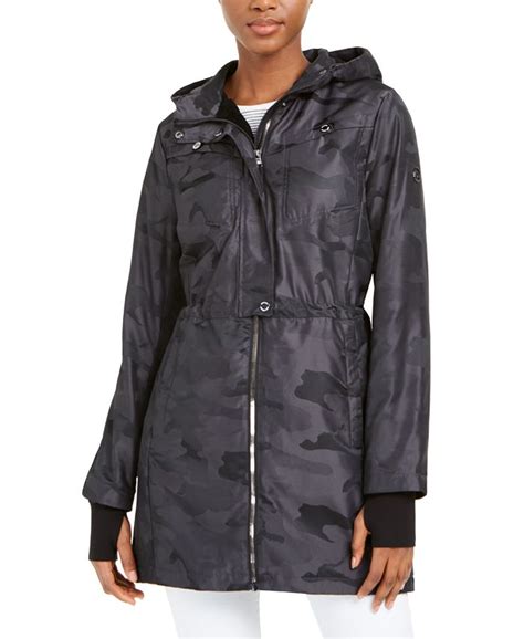 michael kors black camo hooded parka|Camouflage Print Hooded Parka .